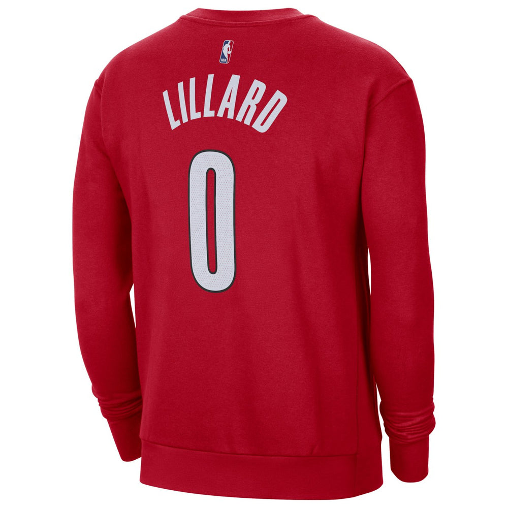 Damian Lillard Portland Trail Blazers Jordan Brand Statement Name & Number Pullover Sweatshirt Red