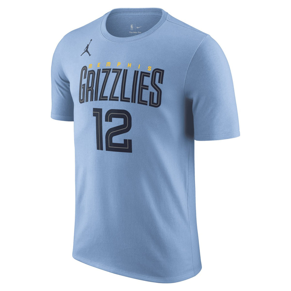 Ja Morant Memphis Grizzlies Jordan Brand 2022/23 Statement Edition Name & Number T-Shirt Light Blue