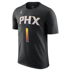 Devin Booker Phoenix Suns Jordan Brand 2022/23 Statement Edition Name & Number T-Shirt Black
