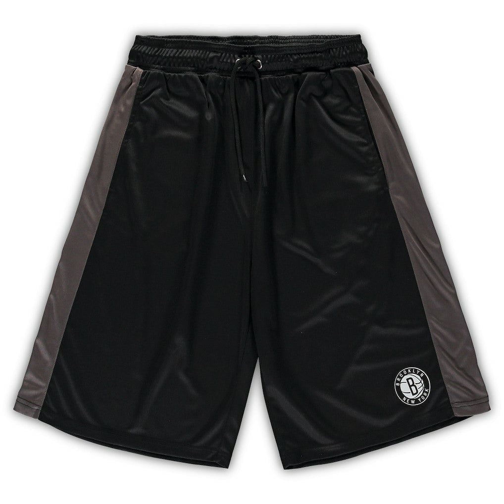 Brooklyn Nets Big & Tall Performance Shorts Black/Charcoal - Fanatics