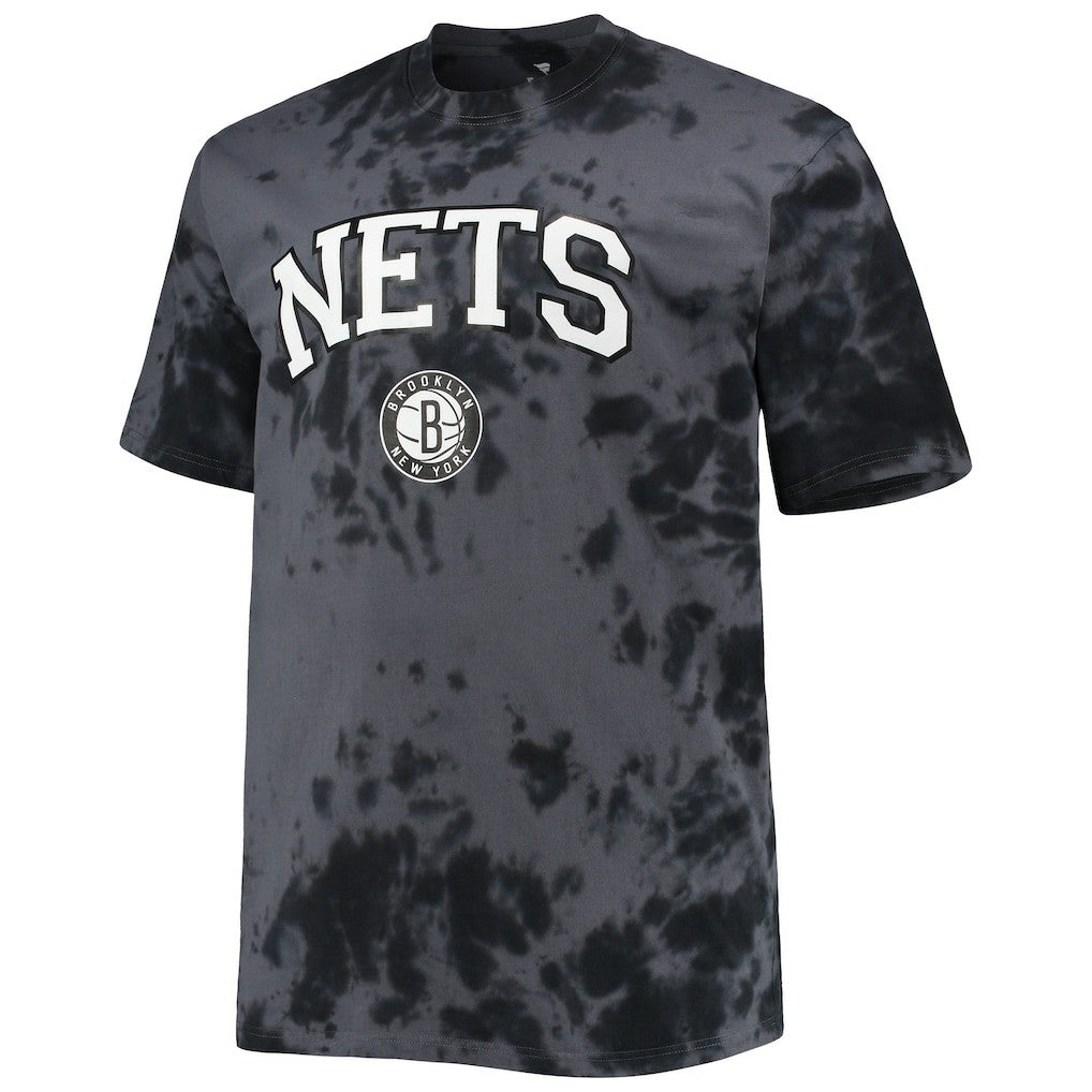 Brooklyn Nets Big & Tall Marble Dye Tonal Performance T-Shirt Black outlet