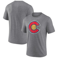 Colorado Avalanche Wraparound Tri-Blend T-Shirt - Heather Gray | US 4773191