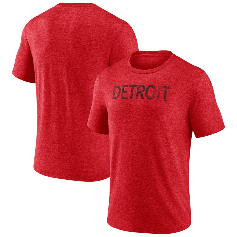 Detroit Red Wings Wraparound Tri-Blend T-Shirt - Red | US 4773194