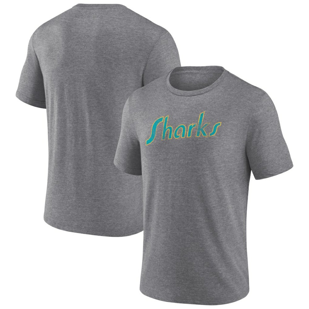 San Jose Sharks Wraparound Tri-Blend T-Shirt - Heather Gray | US 4773207