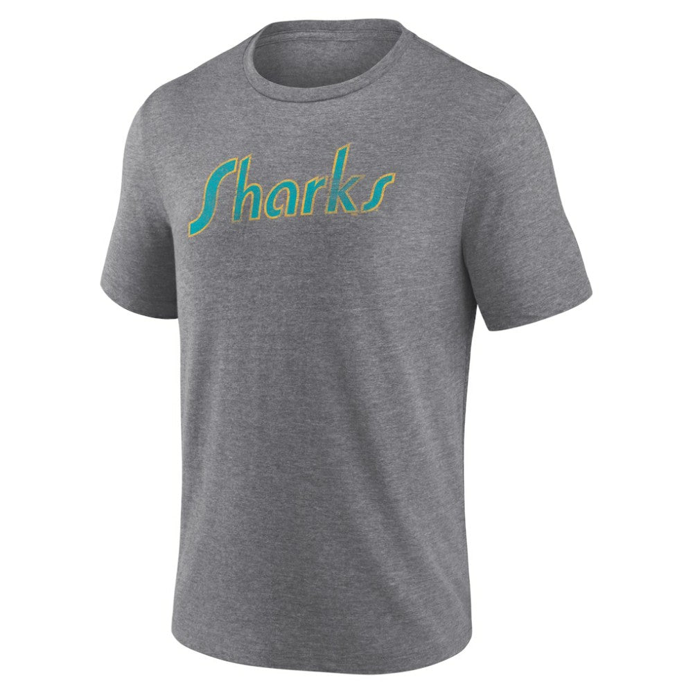 San Jose Sharks Wraparound Tri-Blend T-Shirt - Heather Gray | US 4773207