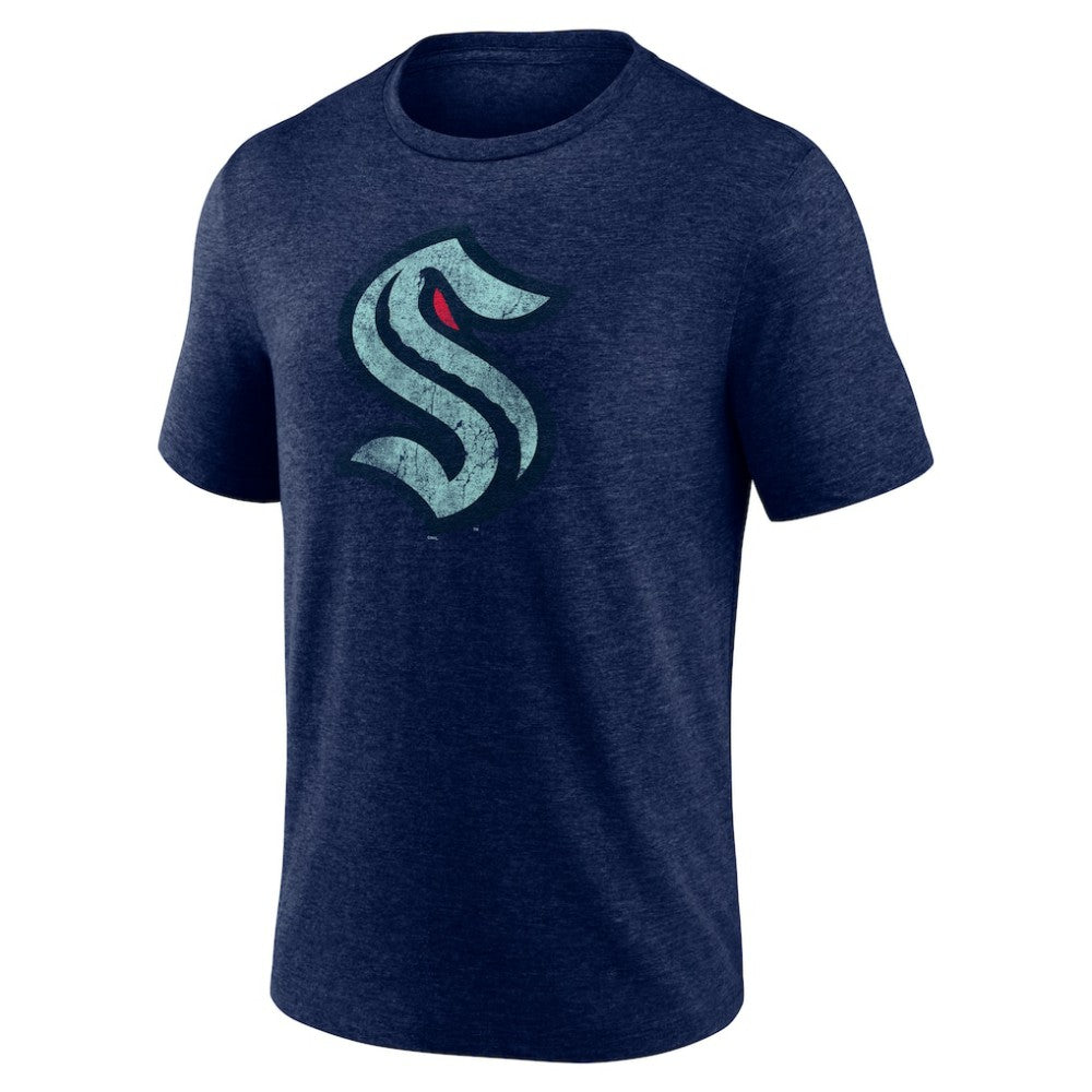 Seattle Kraken Wraparound Tri-Blend T-Shirt - Deep Sea Blue | US 4773208