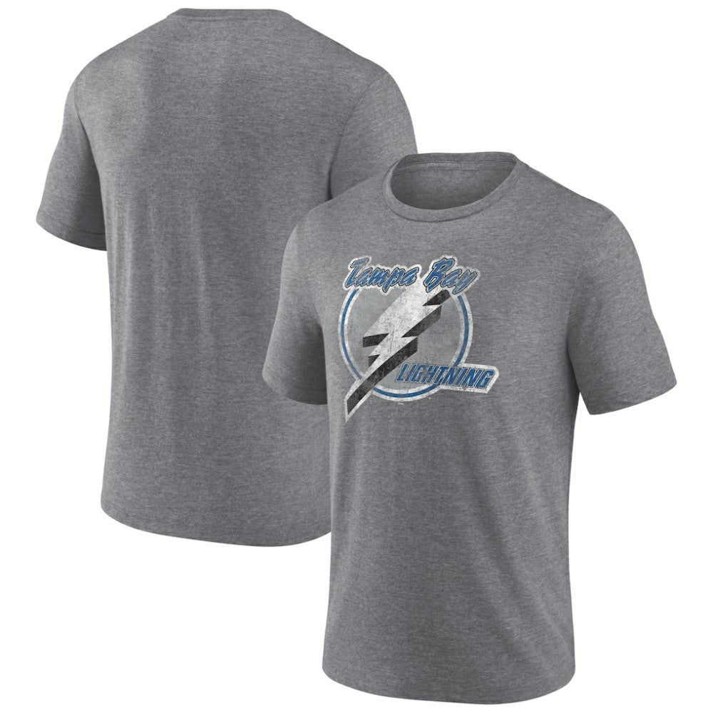 Tampa Bay Lightning Wraparound Tri-Blend T-Shirt - Heather Gray | US 4773210