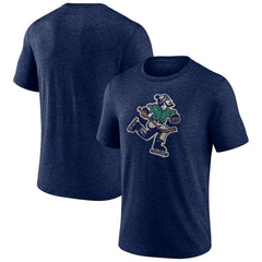 Vancouver Canucks Wraparound Tri-Blend T-Shirt - Navy | US 4773212