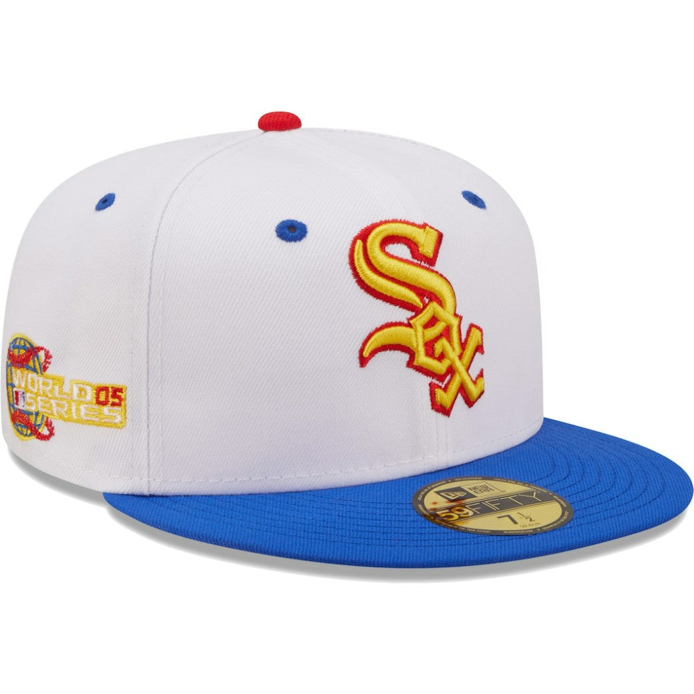 Chicago White Sox New Era 2005 World Series Cherry Lolli 59FIFTY Fitted Hat - White/Royal Hats