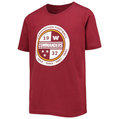 Washington Commanders Youth Secondary Logo T-Shirt - Burgundy T-shirts