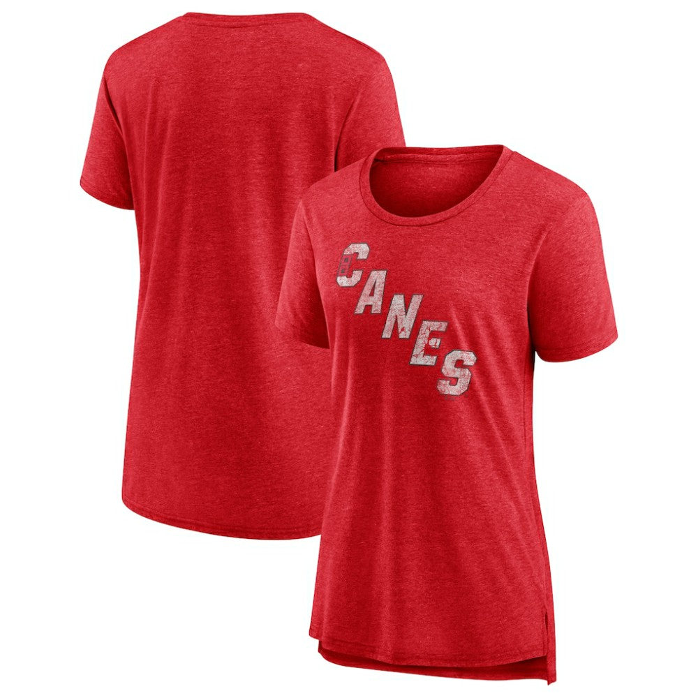 Carolina Hurricanes Women's Slow Whistle Tri-Blend T-Shirt - Red | US 4773835
