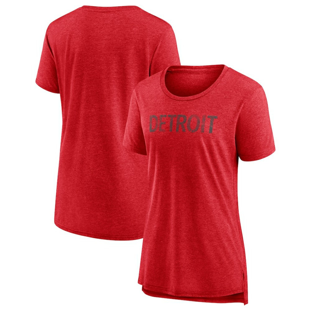 Detroit Red Wings Women's Slow Whistle Tri-Blend T-Shirt - Red | US 4773837