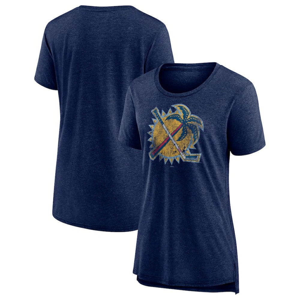 Florida Panthers Women's Slow Whistle Tri-Blend T-Shirt - Navy | US 4773839