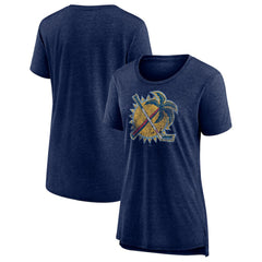 Florida Panthers Women's Slow Whistle Tri-Blend T-Shirt - Navy | US 4773839