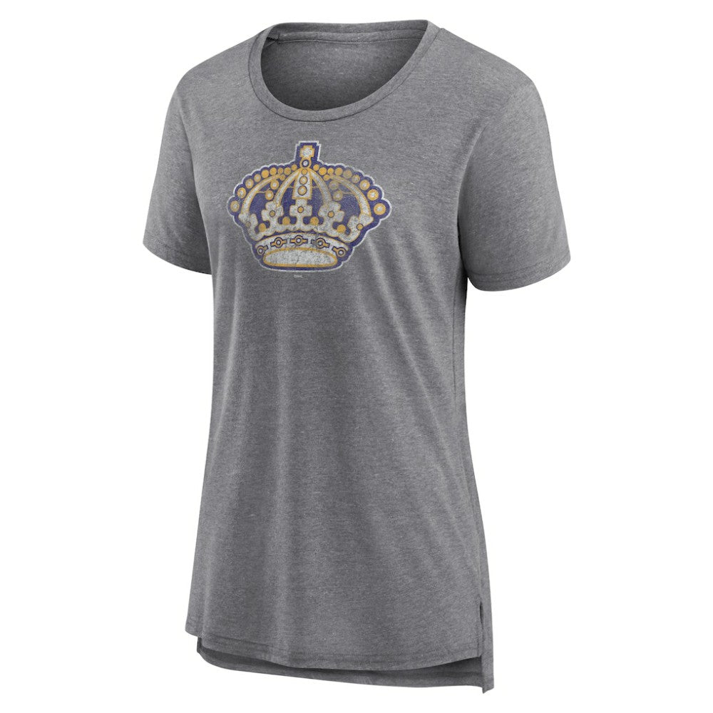 Los Angeles Kings Women's Slow Whistle Tri-Blend T-Shirt - Gray | US 4773840