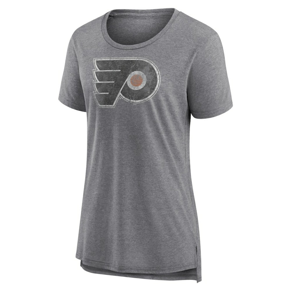 Philadelphia Flyers Women's Slow Whistle Tri-Blend T-Shirt - Gray | US 4773847