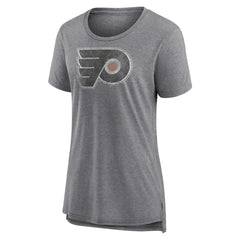 Philadelphia Flyers Women's Slow Whistle Tri-Blend T-Shirt - Gray | US 4773847