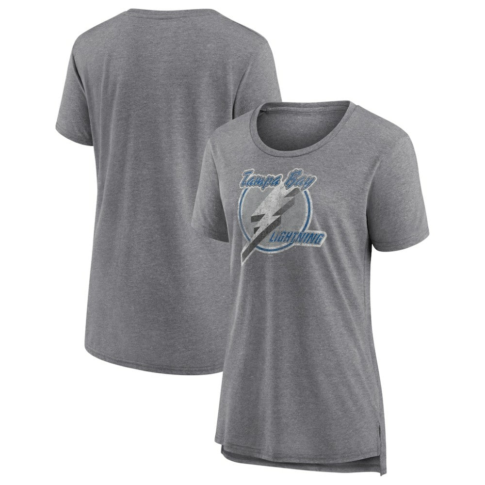 Tampa Bay Lightning Women's Slow Whistle Tri-Blend T-Shirt - Gray | US 4773850