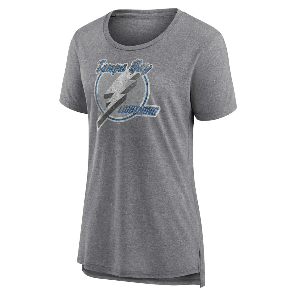 Tampa Bay Lightning Women's Slow Whistle Tri-Blend T-Shirt - Gray | US 4773850