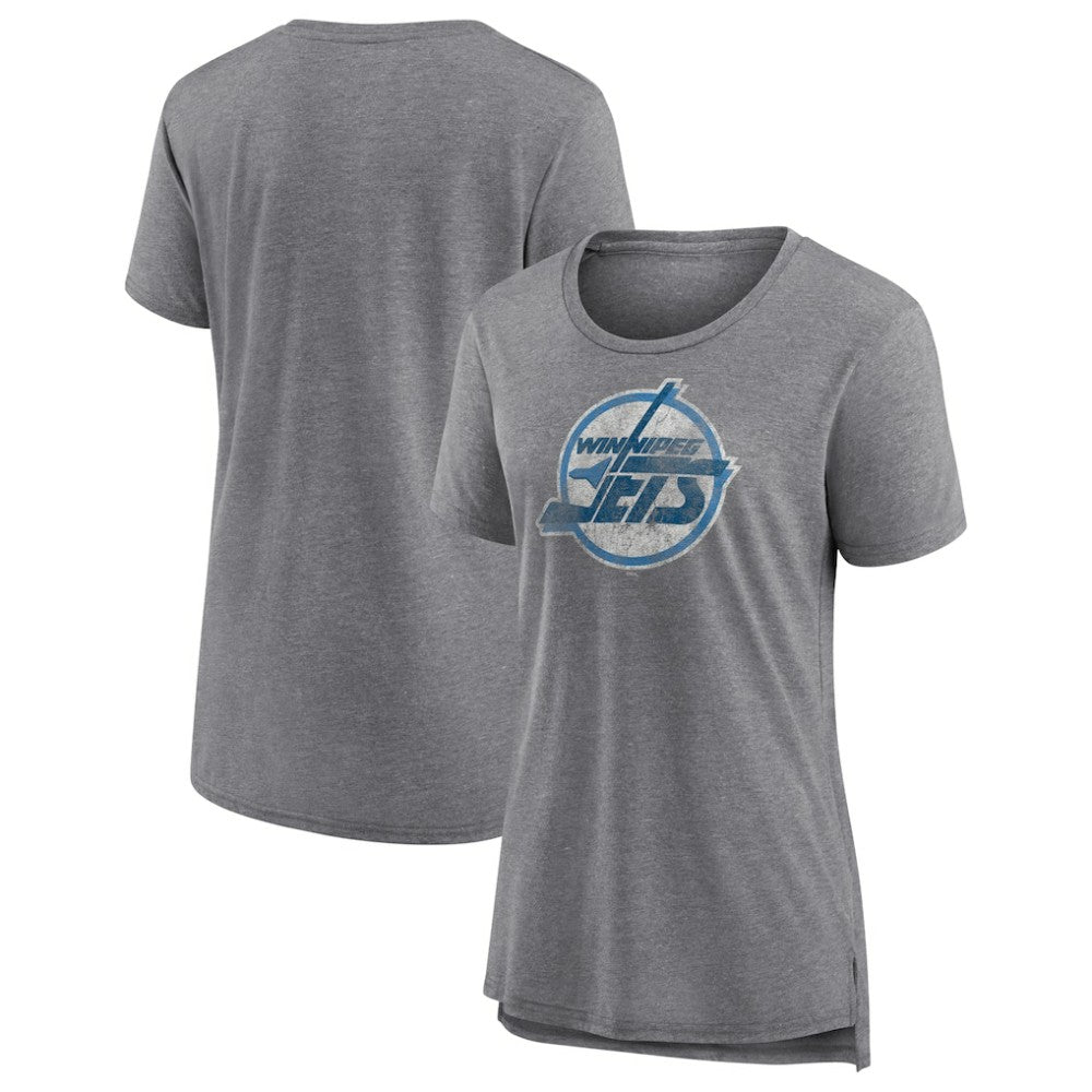 Winnipeg Jets Women's Slow Whistle Tri-Blend T-Shirt - Gray | US 4773853