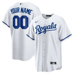 Kansas City Royals Nike Replica Custom Jersey - White Jerseys