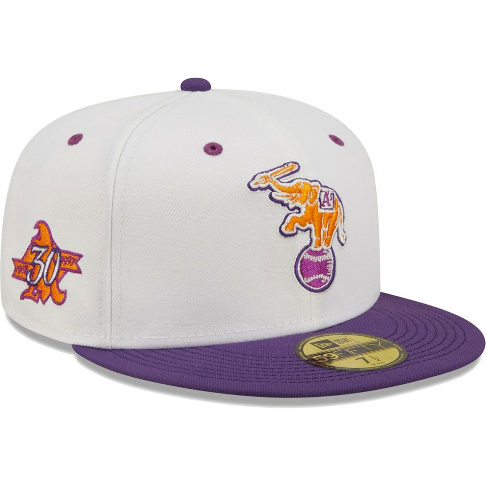 Athletics New Era 30th Season Grape Lolli 59FIFTY Fitted Hat - White/Purple Hats