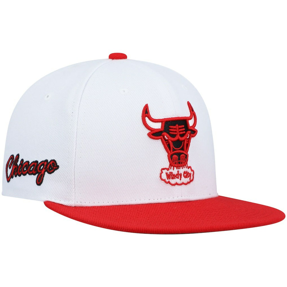 Chicago Bulls Hardwood Classics Snapback Hat White/Red - Mitchell & Ness