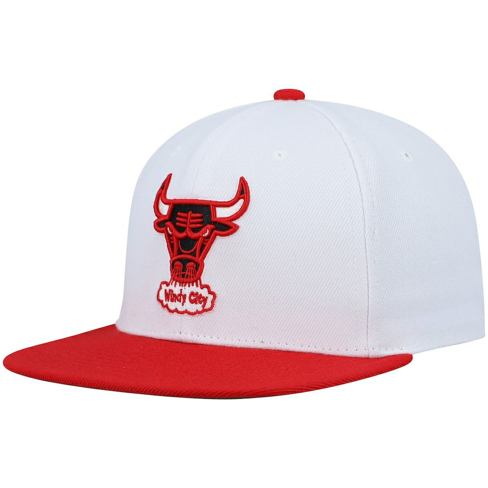 Chicago Bulls Hardwood Classics Snapback Hat White/Red - Mitchell & Ness