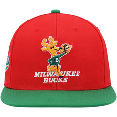 Milwaukee Bucks Hardwood Classics Snapback Hat Red/Green - Mitchell & Ness outlet