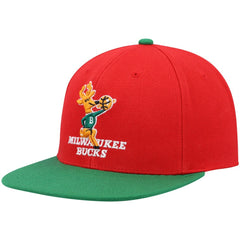 Milwaukee Bucks Hardwood Classics Snapback Hat Red/Green - Mitchell & Ness outlet