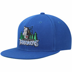 Minnesota Timberwolves Hardwood Classics Snapback Hat Blue - Mitchell & Ness