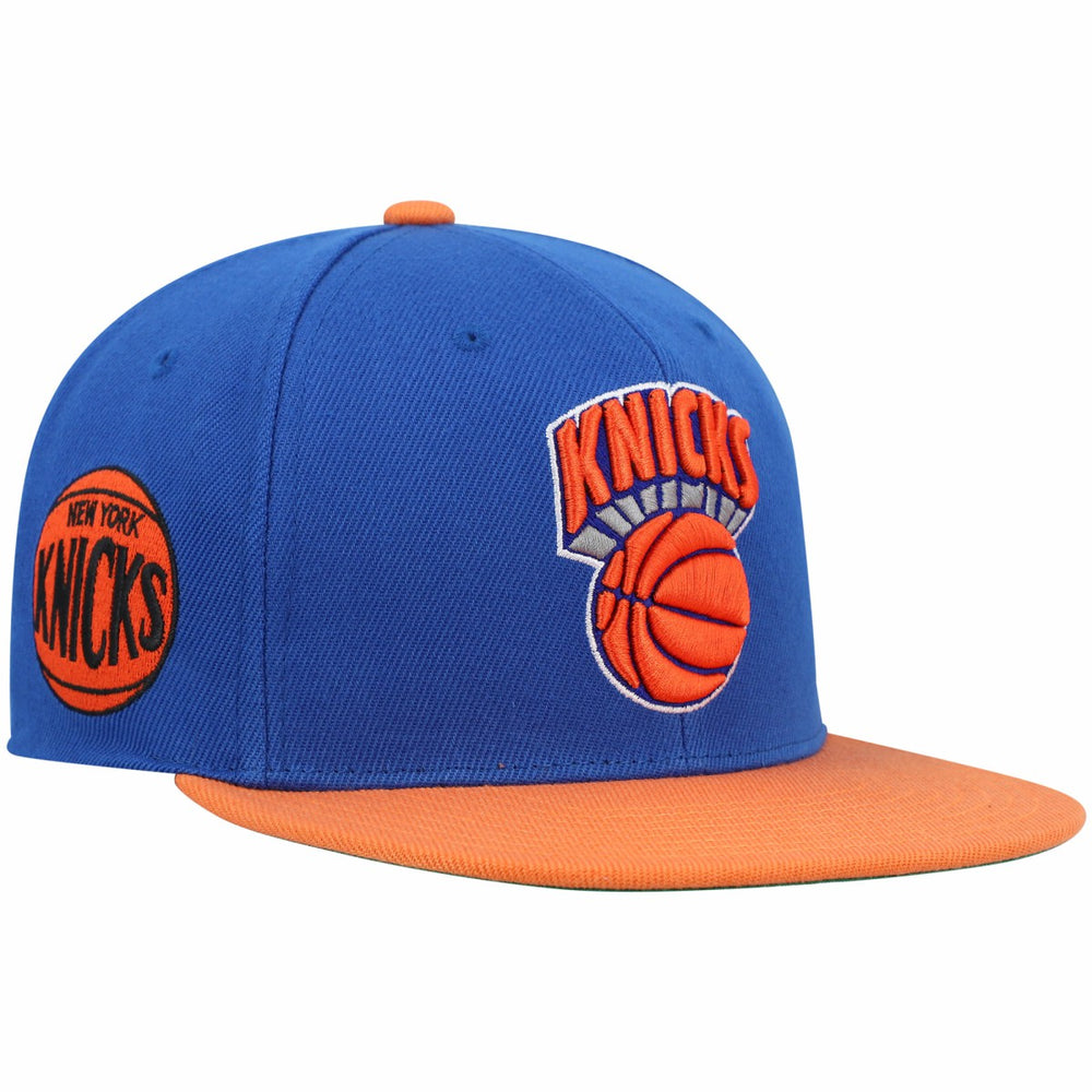 New York Knicks Hardwood Classics Snapback Hat Blue/Orange - Mitchell & Ness