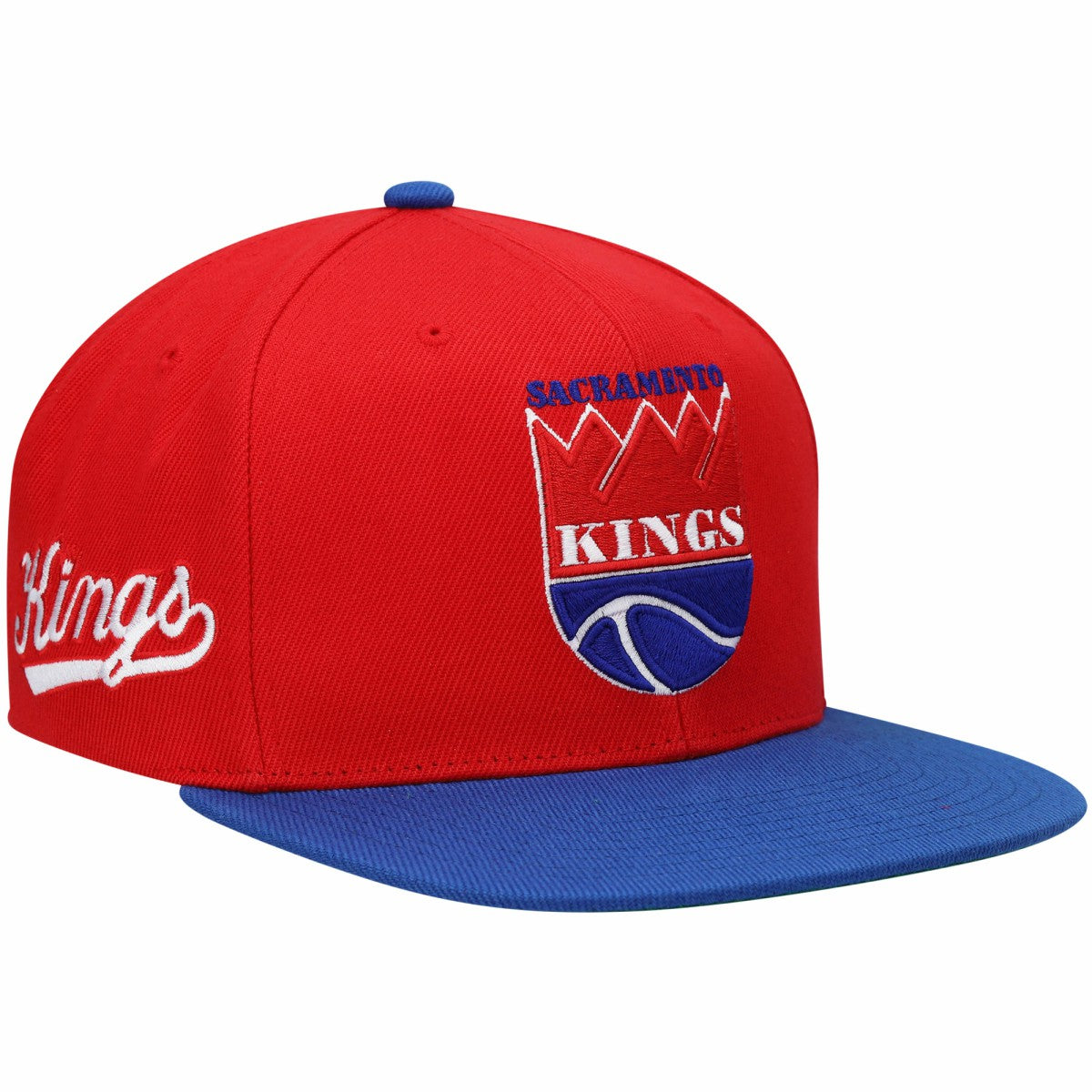 Sacramento Kings Hardwood Classics Snapback Hat Red/Royal - Mitchell & Ness