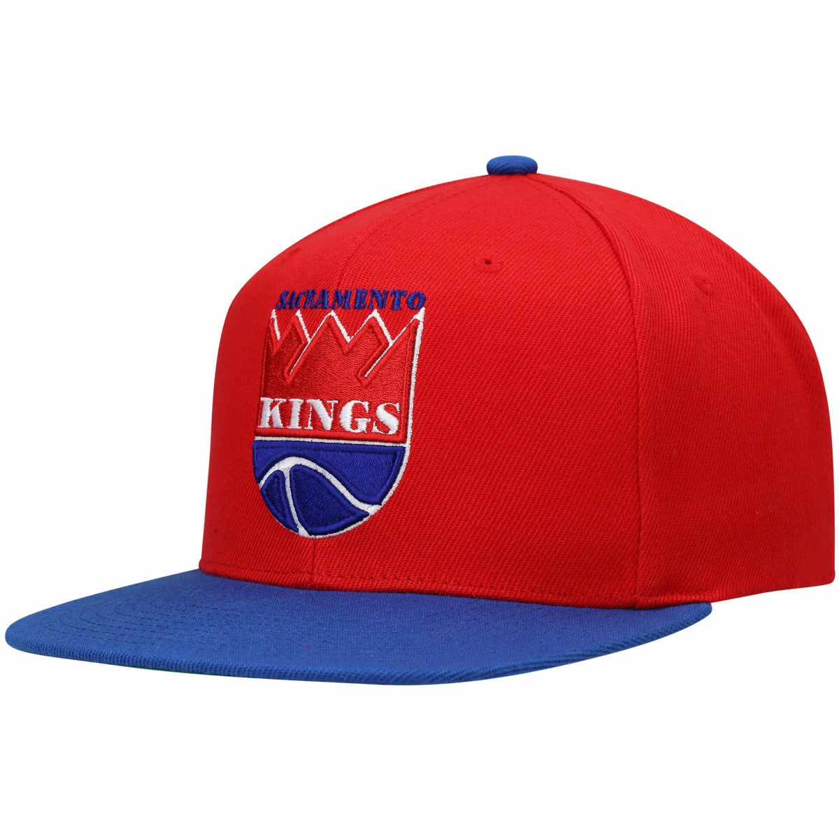 Sacramento Kings Hardwood Classics Snapback Hat Red/Royal - Mitchell & Ness