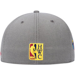 Philadelphia 76ers Hardwood Classics 60th Anniversary Carbon Cabernet Fitted Hat Charcoal - Mitchell & Ness