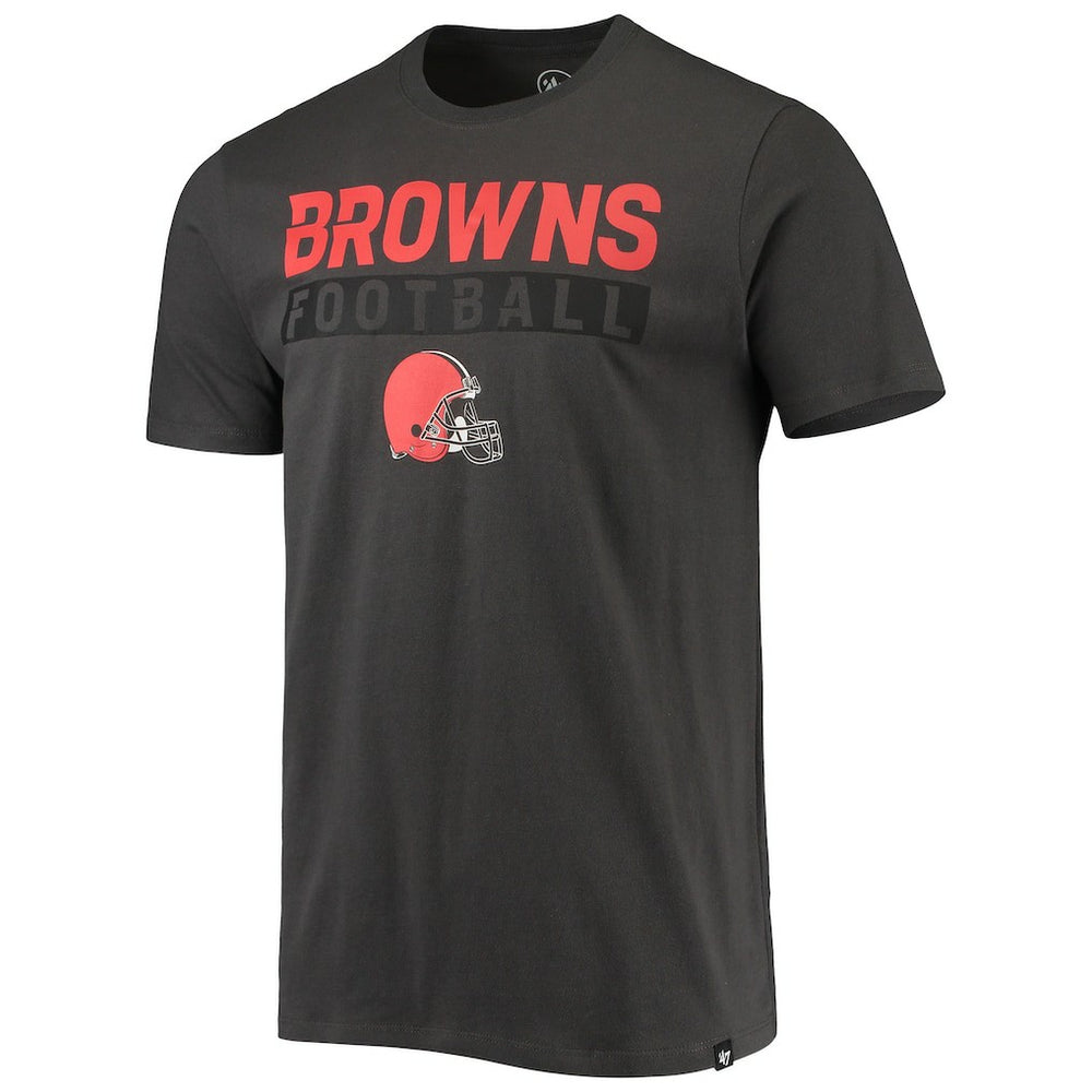 Cleveland Browns '47 Dark Ops Super Rival T-Shirt - Charcoal T-shirts
