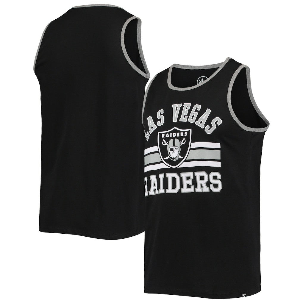 Las Vegas Raiders '47 Edge Super Rival Tank Top - Black Tops
