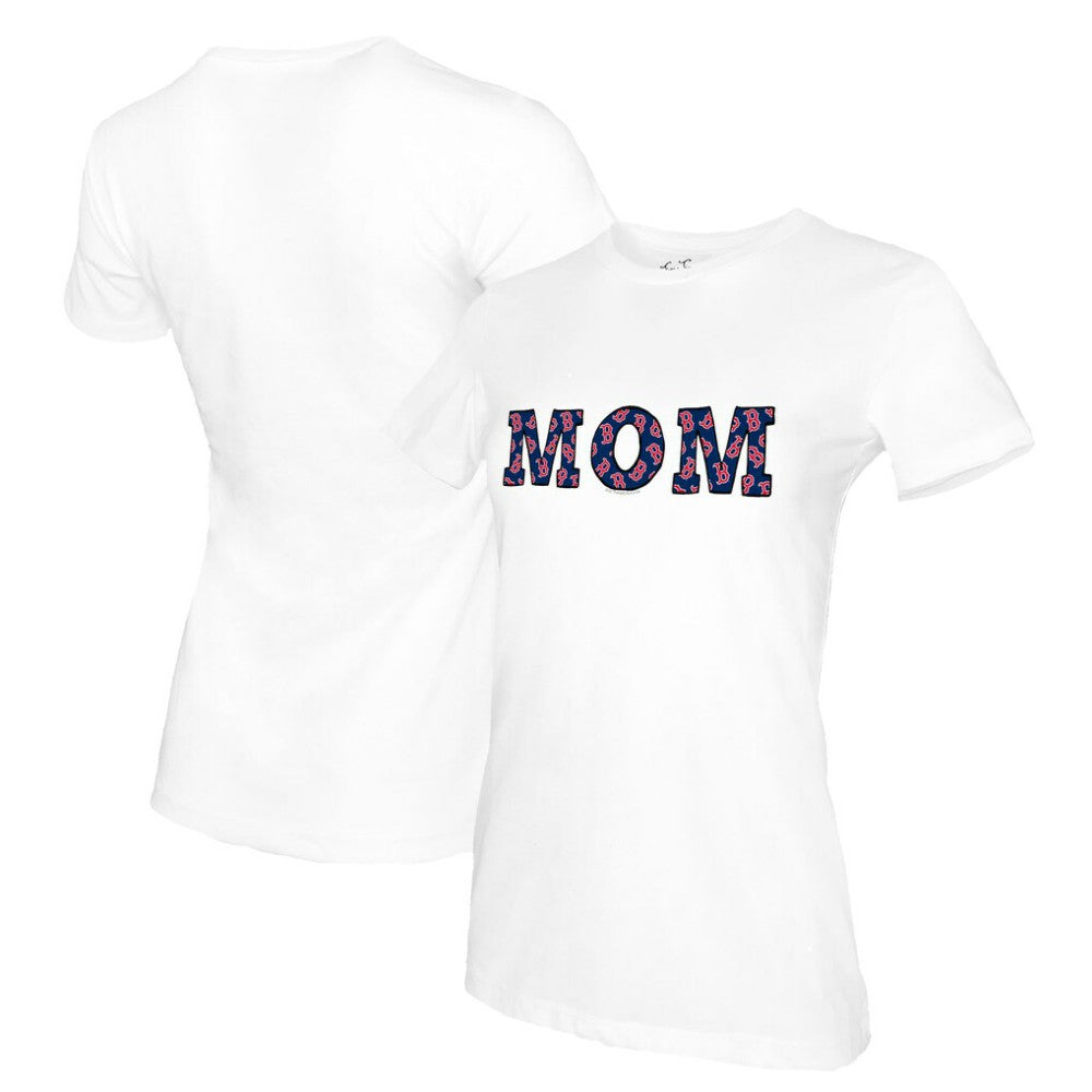 Boston Red Sox Tiny Turnip Women's Mom T-Shirt - White T-shirts