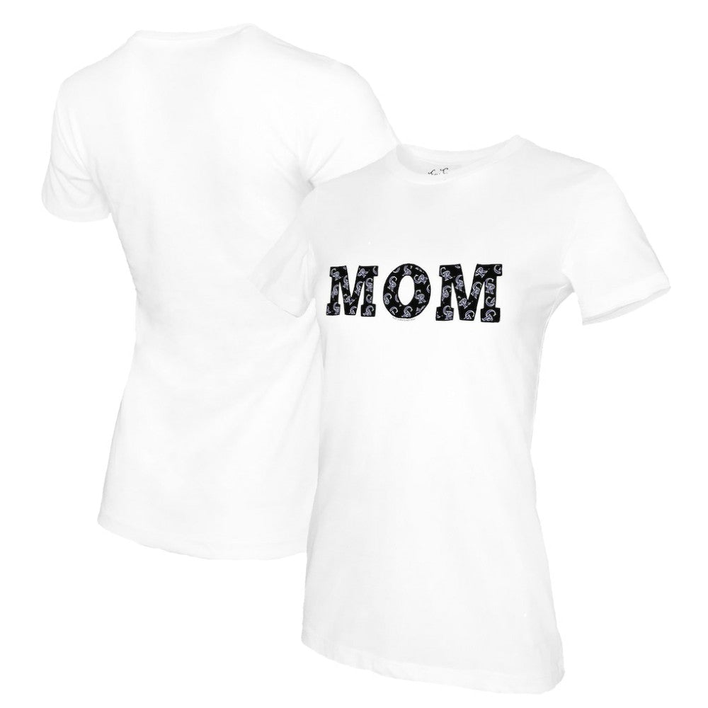 Colorado Rockies Tiny Turnip Women's Mom T-Shirt - White T-shirts