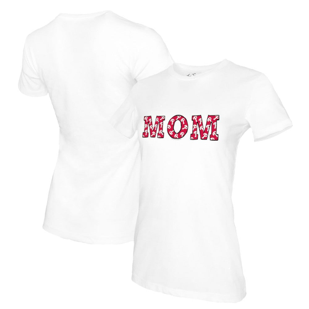 Philadelphia Phillies Tiny Turnip Women's Mom T-Shirt - White T-shirts