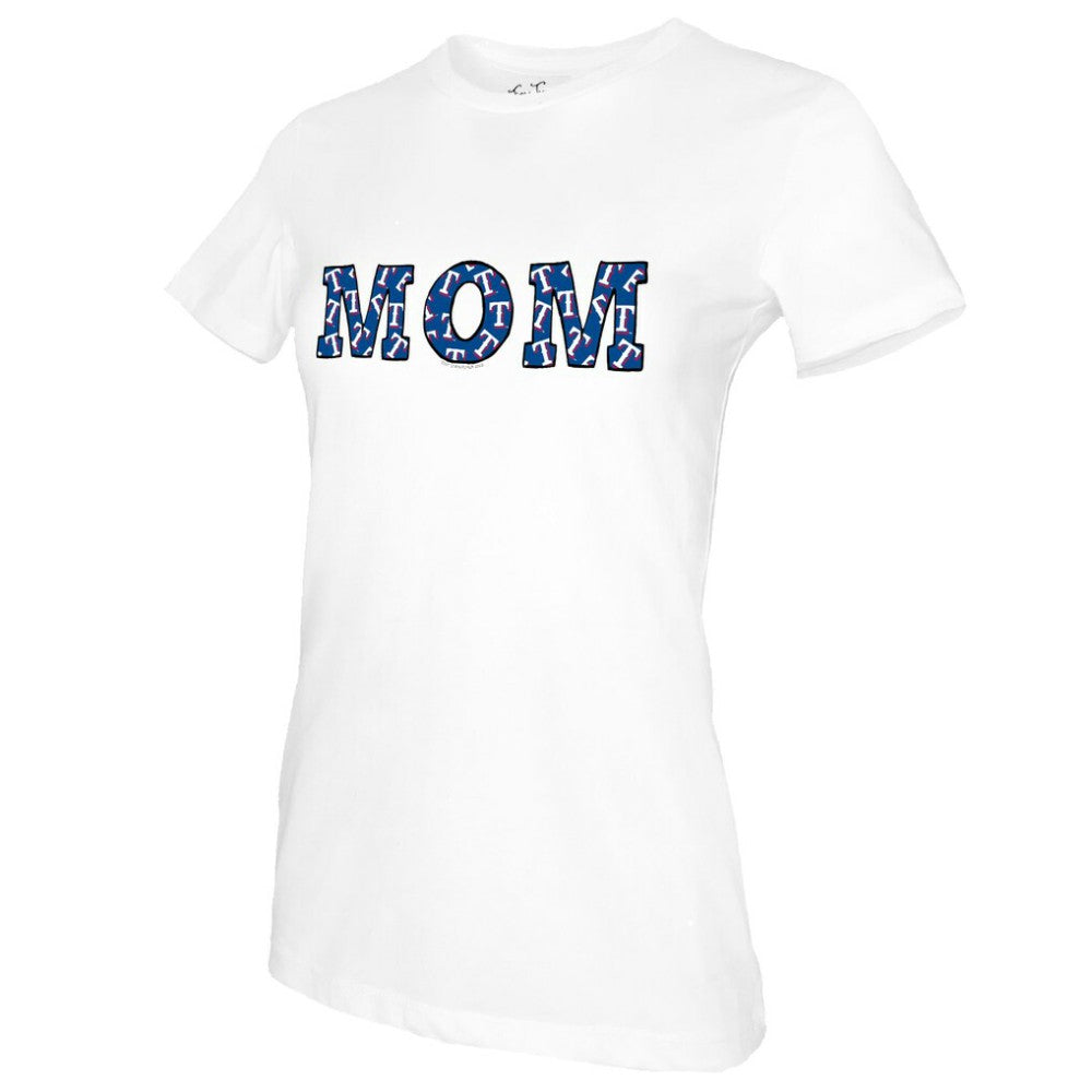 Texas Rangers Tiny Turnip Women's Mom T-Shirt - White T-shirts