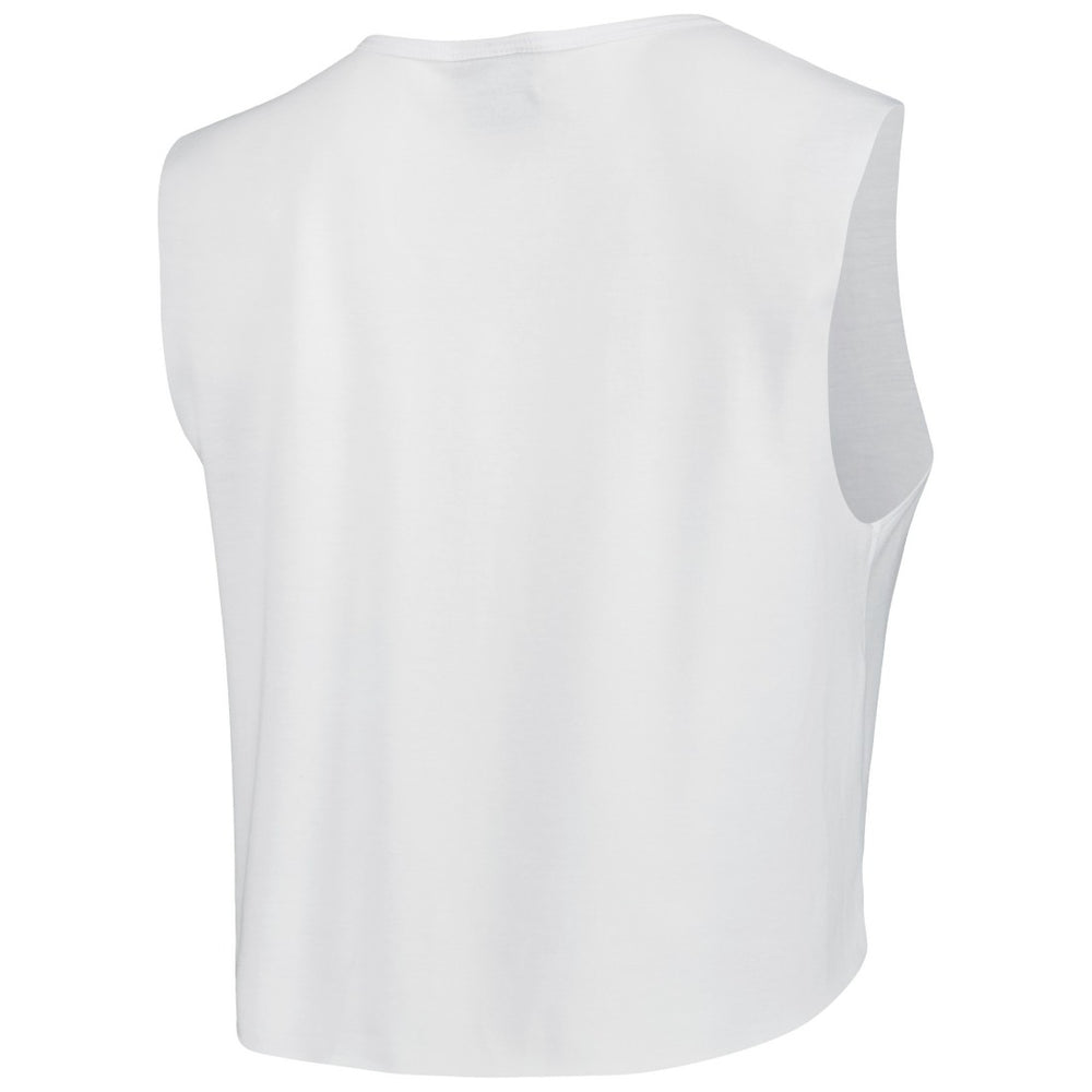 Tampa Bay Buccaneers Cuce Women's Sequin Tri-Blend Cropped Tank Top - White Tops