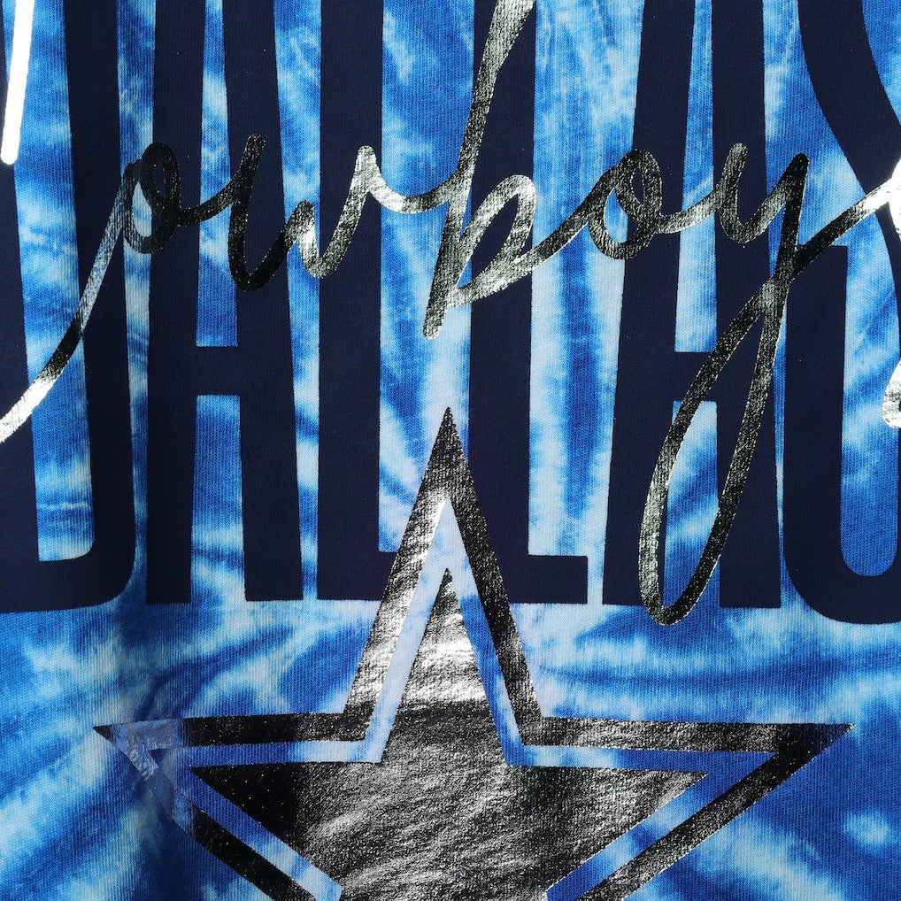 Dallas Cowboys Lauren James Women's Tie-Dye Jersey Boxy Tank Top - Royal Jerseys
