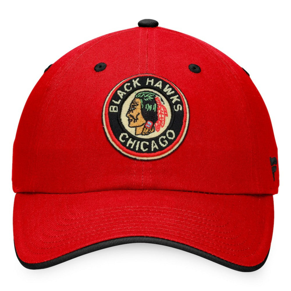 Chicago Blackhawks Fanatics Original Six Adjustable Hat - Red | US 4783883