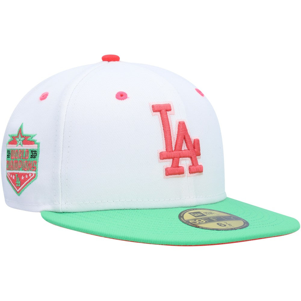 Los Angeles Dodgers New Era  Watermelon Lolli 59FIFTY Fitted Hat - White/Green Hats