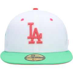 Los Angeles Dodgers New Era  Watermelon Lolli 59FIFTY Fitted Hat - White/Green Hats