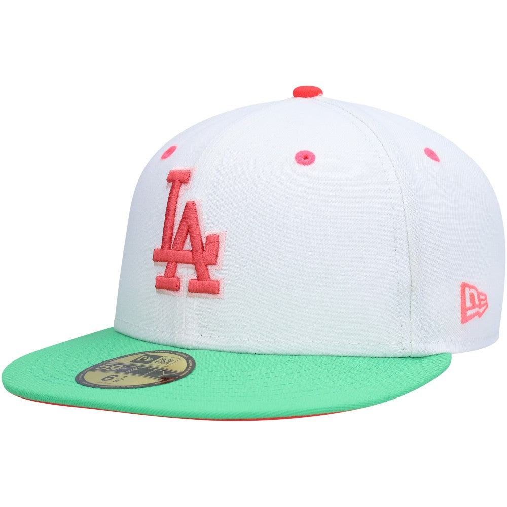 Los Angeles Dodgers New Era  Watermelon Lolli 59FIFTY Fitted Hat - White/Green Hats