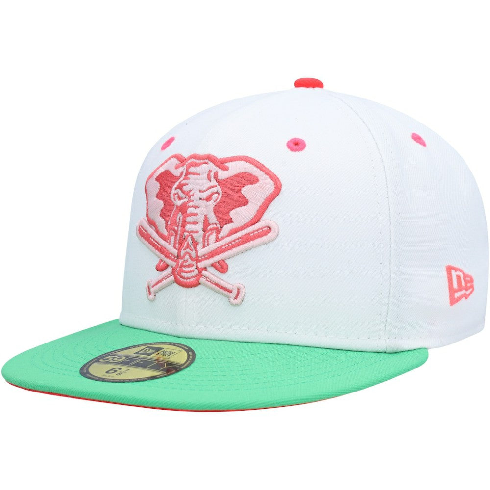 Athletics New Era Alternate Logo Watermelon Lolli 59FIFTY Fitted Hat - White/Green Hats