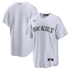 Colorado Rockies Nike Home Blank Replica Jersey - White Jerseys