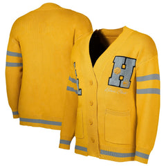 Atlanta Hawks NBA x Keiser Clark No Caller ID Button-Up Cardigan Yellow/Gray